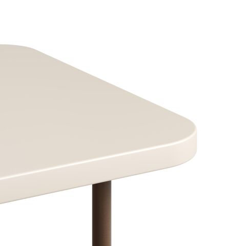 Line Sehpa Kaşmir Melamin Tabla Metalik Kahve Ayak 60x60x29,5 cm