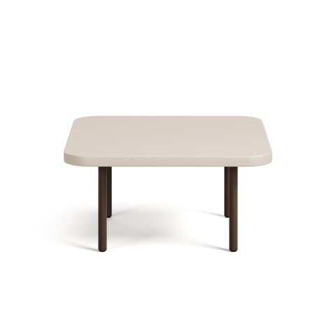 Line Sehpa Kaşmir Melamin Tabla Metalik Kahve Ayak 60x60x29,5 cm