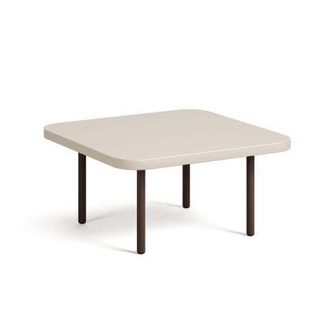 Line Sehpa Kaşmir Melamin Tabla Metalik Kahve Ayak 60x60x29,5 cm