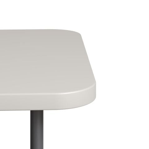 Line Sehpa Luna Melamin Tabla Metalik Antrasit Ayak 60x60x34 cm