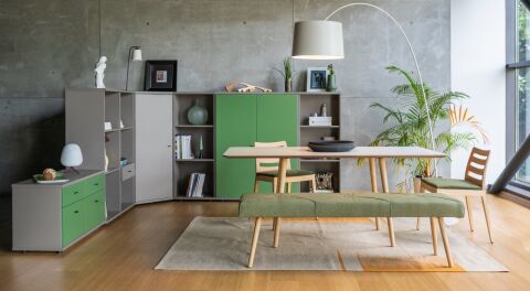 Mouse Puf 160X40 H48 (Fitil 6004) - Smoked Meşe Ayak Mega Fk Col13 Gri