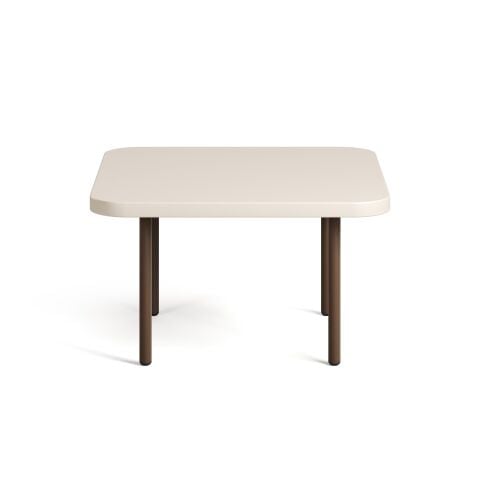 Line Sehpa Kaşmir Melamin Tabla Metalik Kahve Ayak 60x60x34 cm