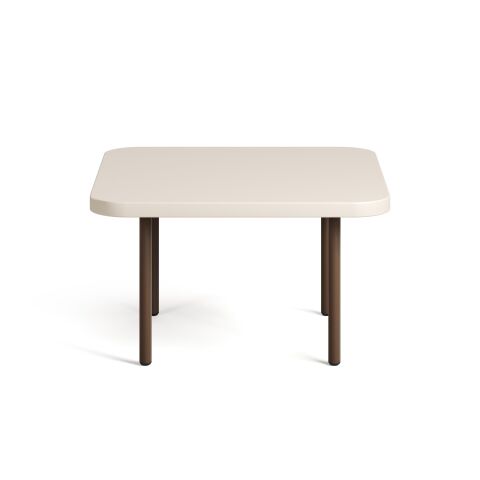 Line Sehpa Kaşmir Melamin Tabla Metalik Kahve Ayak 60x60x34 cm