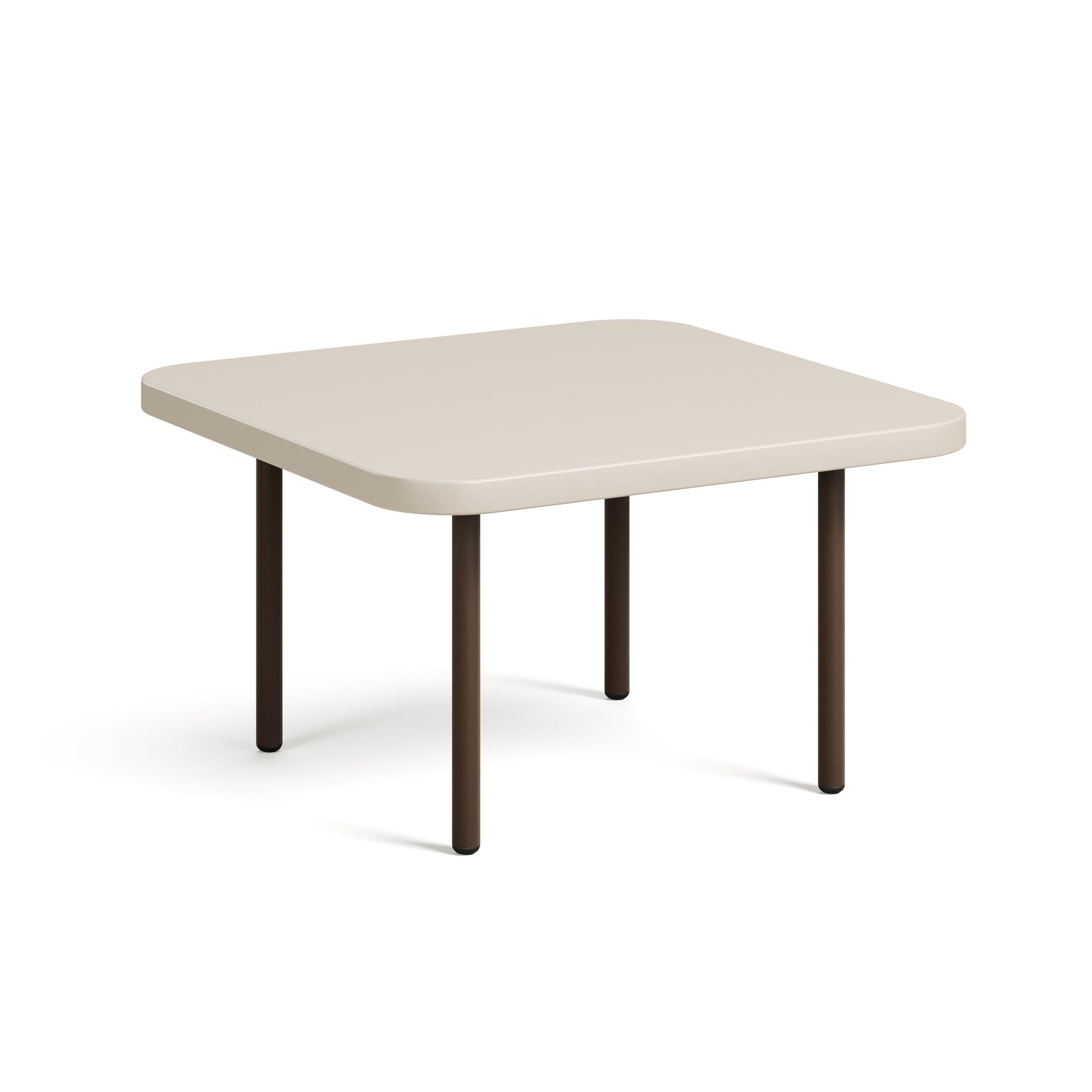 Line Sehpa Kaşmir Melamin Tabla Metalik Kahve Ayak 60x60x34 cm