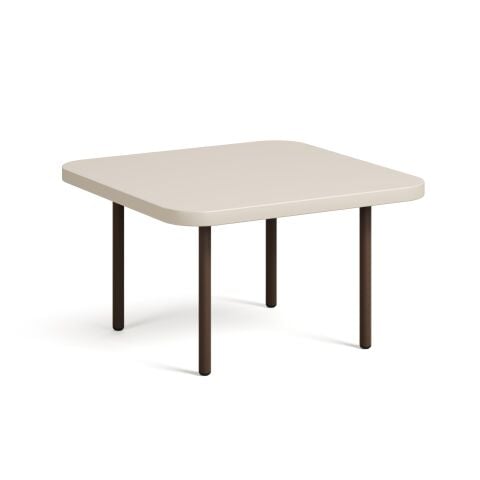 Line Sehpa Kaşmir Melamin Tabla Metalik Kahve Ayak 60x60x34 cm