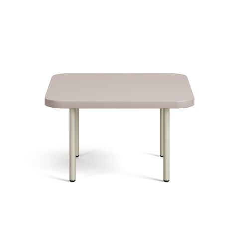 Line Sehpa Granit Melamin Tabla Gri Ayak 60x60x34 cm