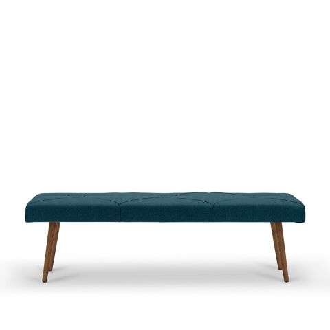 Mouse Puf 160X40 H48 (Fitil 6004) - Smoked Meşe Ayak Mega Fk Col83 Mavi Bej