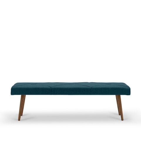 Mouse Puf 160X40 H48 (Fitil 6004) - Smoked Meşe Ayak Mega Fk Col83 Mavi Bej