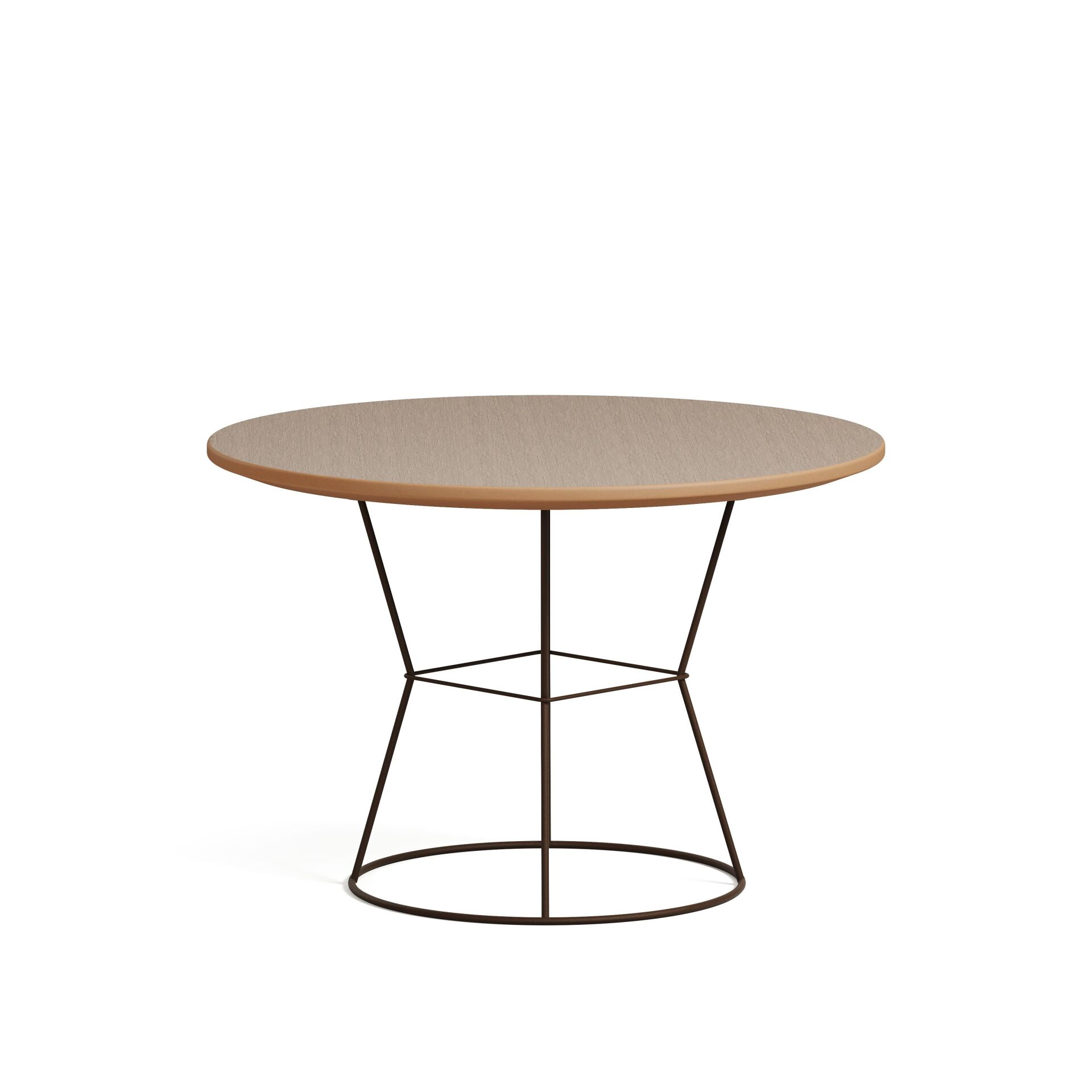 Plan Sehpa Cardinal Kaplama Tabla Metalik Kahve Ayak 65x65x42 cm