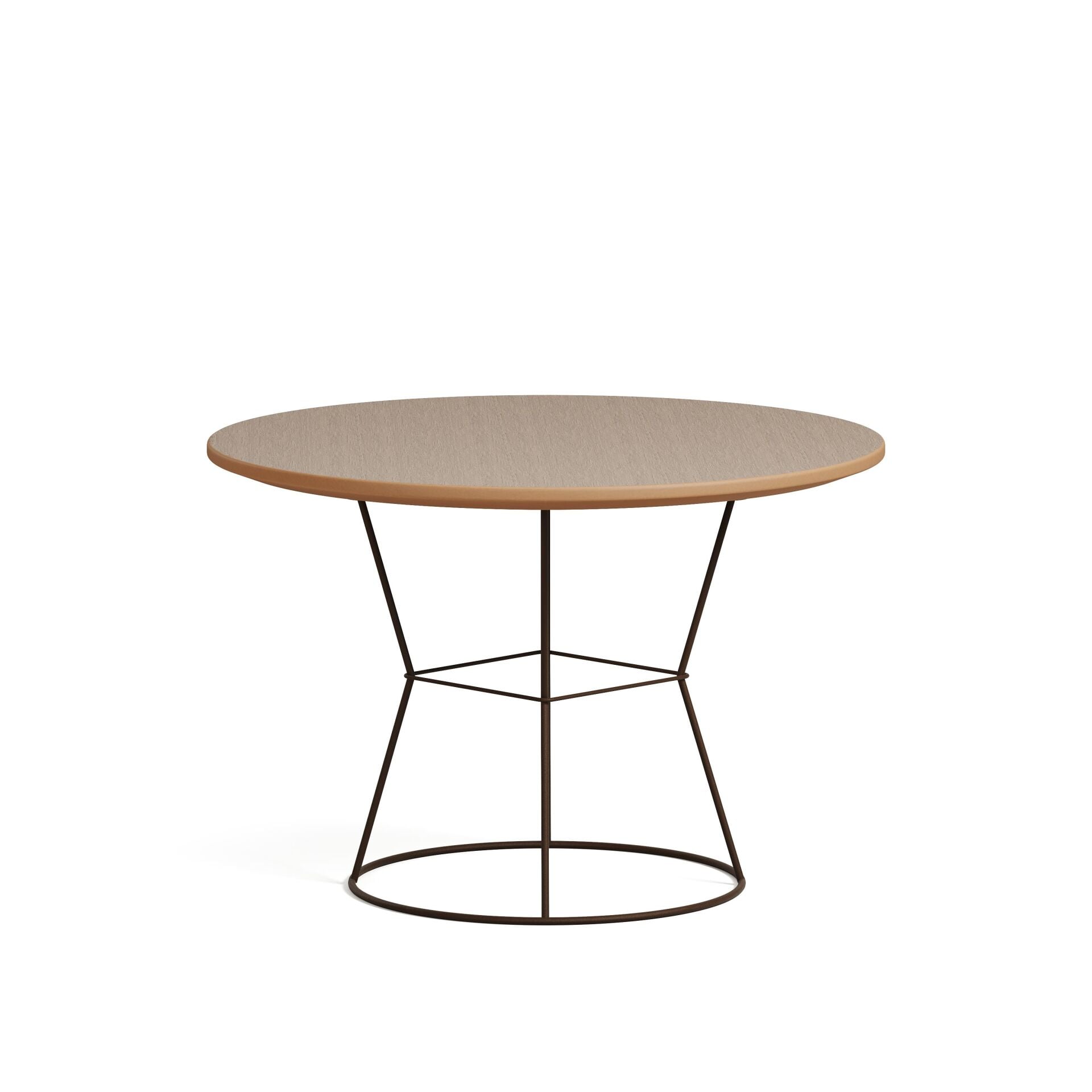 Plan Sehpa Cardinal Kaplama Tabla Metalik Kahve Ayak 65x65x42 cm