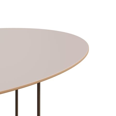 Perge Sehpa Granit Laminat Tabla Metalik Kahve Ayak 120x60x45 cm