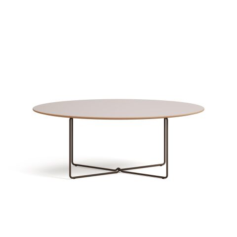 Perge Sehpa Granit Laminat Tabla Metalik Kahve Ayak 120x60x45 cm