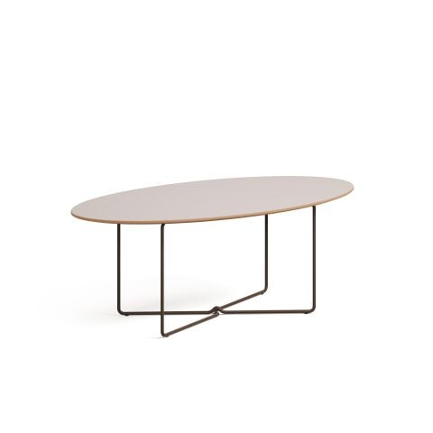 Perge Sehpa Granit Laminat Tabla Metalik Kahve Ayak 120x60x45 cm