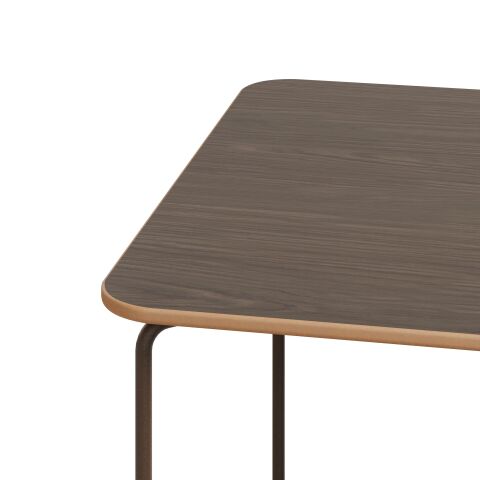 Perge Sehpa Rembrandt Laminat Tabla Metalik Kahve Ayak 60x60x45 cm