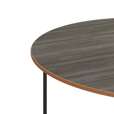 Perge Sehpa Cabana Laminat Tabla Metalik Antrasit Ayak 80x80x45 cm