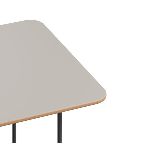 Perge Sehpa Luna Laminat Tabla Metalik Antrasit Ayak 90x55x45 cm