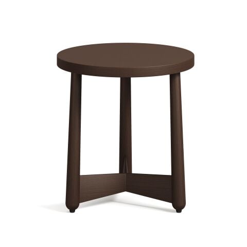 Stilos Sehpa Deep Oak Kaplama Tabla Masif Ayak 42x42x45 cm