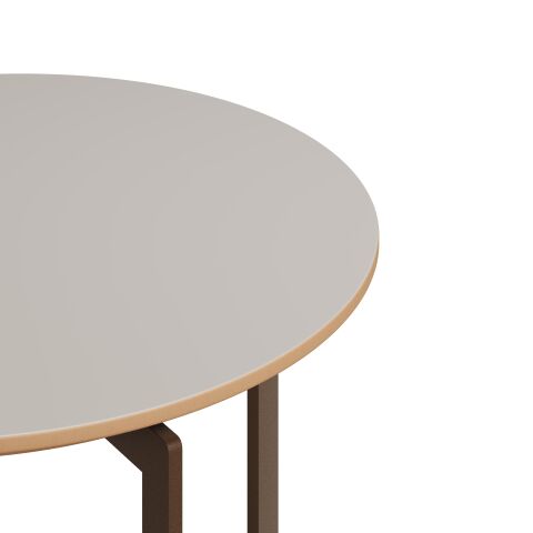 Terna Sehpa Luna Laminat Tabla Metalik Kahve Ayak 45x45x55 cm