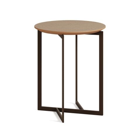 Terna Sehpa Cardinal Kaplama Tabla Metalik Kahve Ayak 45x45x55 cm