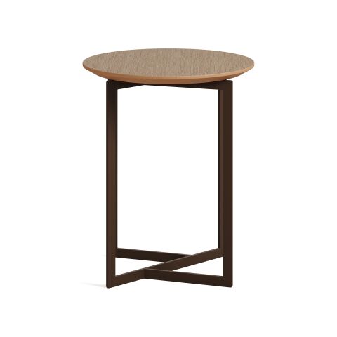 Terna Sehpa Cardinal Kaplama Tabla Metalik Kahve Ayak 45x45x55 cm