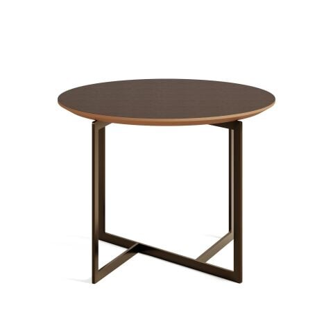 Terna Sehpa Deep Oak Kaplama Tabla Antik Sarı Vernik Ayak 60x60x45 cm