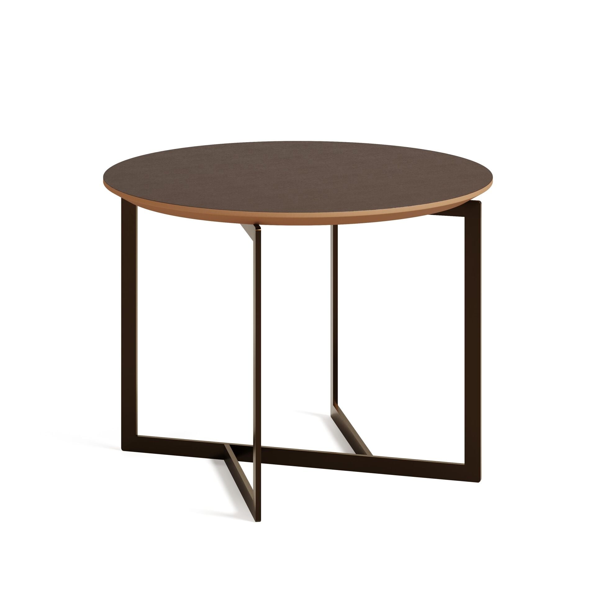 Terna Sehpa Deep Oak Kaplama Tabla Antik Sarı Vernik Ayak 60x60x45 cm