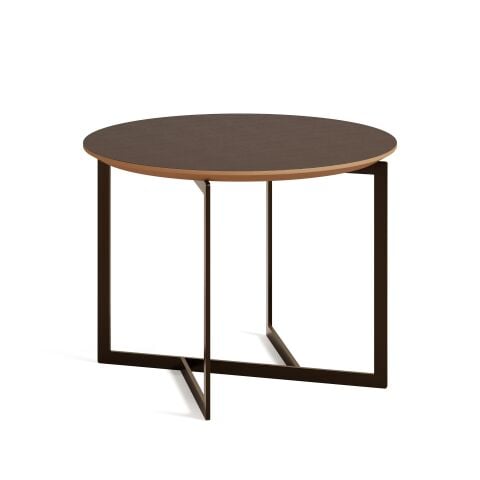 Terna Sehpa Deep Oak Kaplama Tabla Antik Sarı Vernik Ayak 60x60x45 cm