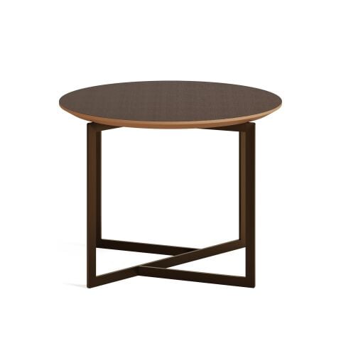 Terna Sehpa Deep Oak Kaplama Tabla Antik Sarı Vernik Ayak 60x60x45 cm