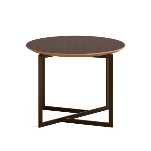 Terna Sehpa Deep Oak Kaplama Tabla Antik Sarı Vernik Ayak 60x60x45 cm
