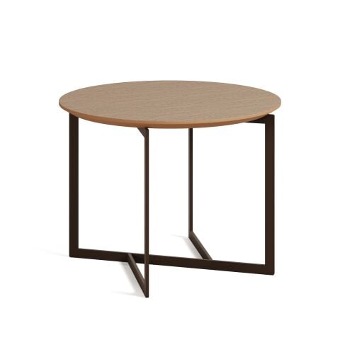 Terna Sehpa Cardinal Kaplama Tabla Metalik Kahve Ayak 60x60x45 cm