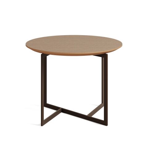 Terna Sehpa Cardinal Kaplama Tabla Metalik Kahve Ayak 60x60x45 cm