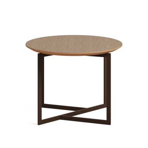 Terna Sehpa Cardinal Kaplama Tabla Metalik Kahve Ayak 60x60x45 cm