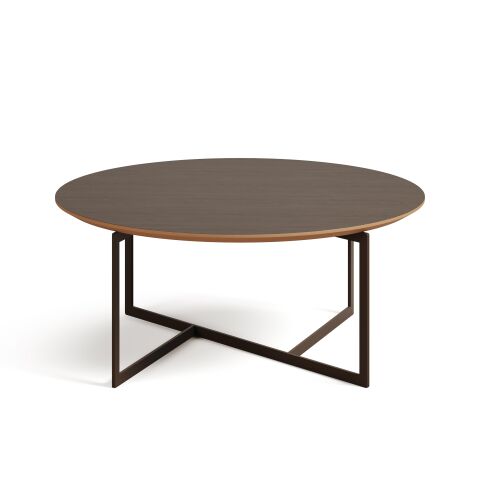 Terna Sehpa Rembrandt Laminat Tabla Metalik Kahve Ayak 90x90x38 cm