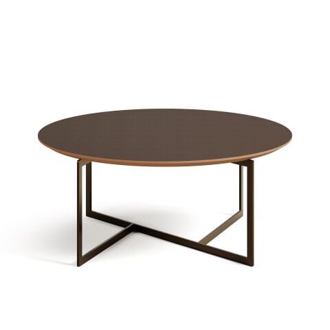 Terna Sehpa Deep Oak Kaplama Tabla Antik Sarı Vernik Ayak 90x90x38 cm