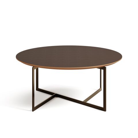 Terna Sehpa Deep Oak Kaplama Tabla Antik Sarı Vernik Ayak 90x90x38 cm
