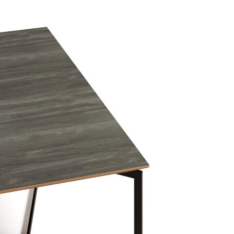 Terna Sehpa Cabana Laminat Tabla Mat Siyah Vernik Ayak 120x120x38 cm