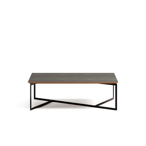 Terna Sehpa Cabana Laminat Tabla Mat Siyah Vernik Ayak 120x120x38 cm