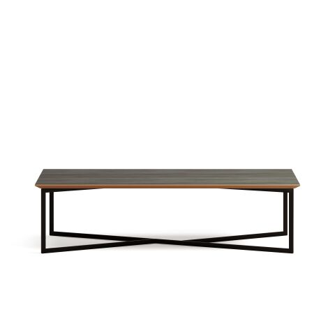 Terna Sehpa Cabana Laminat Tabla Mat Siyah Vernik Ayak 140x80x38 cm