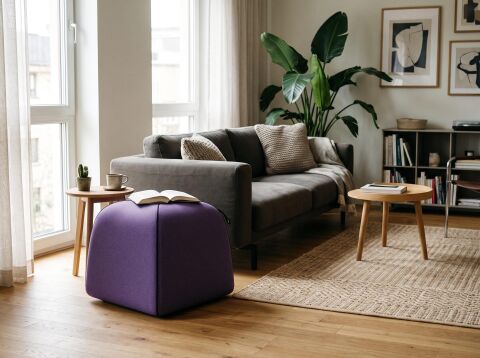 Suri S2 50X50 Puf Exeter Mor