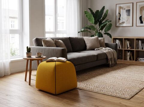 Suri S2 50X50 Puf Darwın Sarı