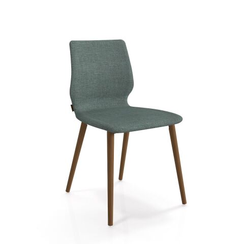 Asanda Sandalye Smoked Meşe Ayak Armoni 413 Petrol Yeşili