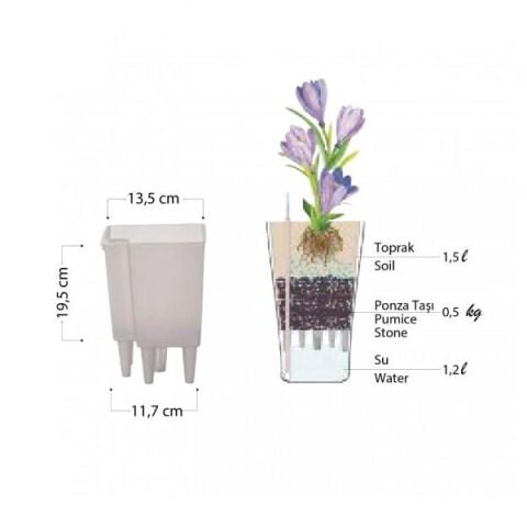 Angolo Beyaz Akıllı Saksı