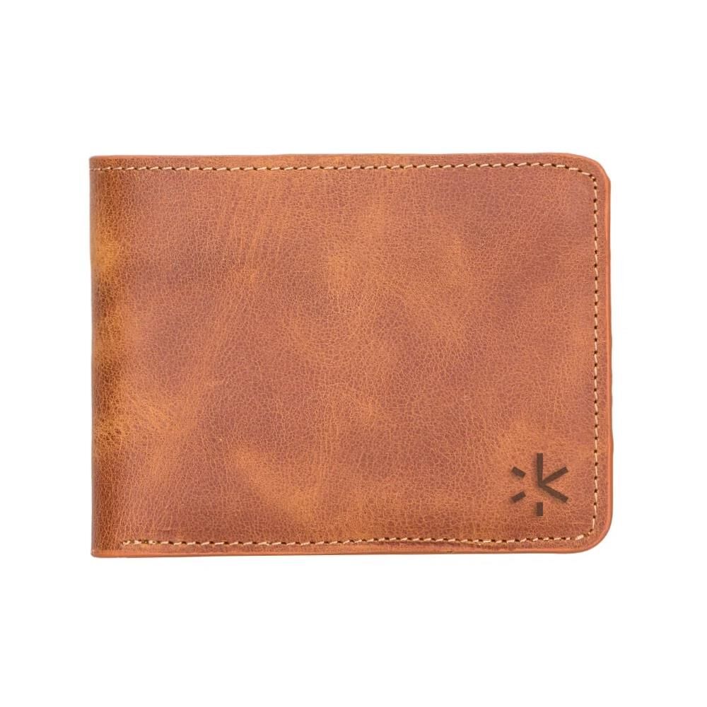 Pier El Yapımı Deri Erkek Cüzdanı Rustik Deri Kahverengi -TN11