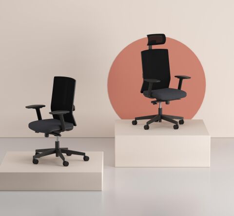 Tone Çalışma Ofis Koltuğu Sandalyesi Oturma Derinlik Ayarlı Siyah