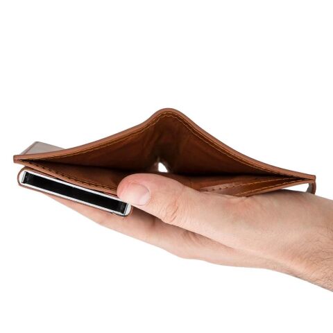 Palermo Zip Mekanik Deri Kartlık Taba -RST2EF