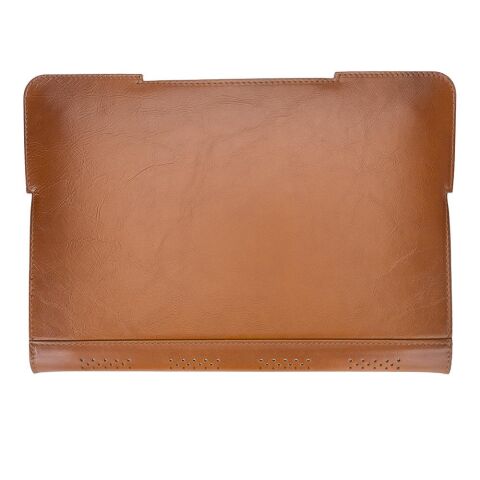 MacBook/Dizüstü Bilgisayarlar için Chester Deri Kılıf Taba