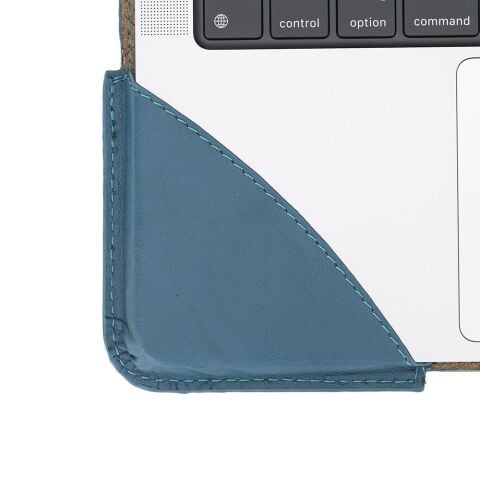MacBook/Dizüstü Bilgisayarlar için Chester Deri Kılıf Mavi