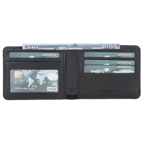 Pier El Yapımı Deri Erkek Cüzdanı Siyah -RST1