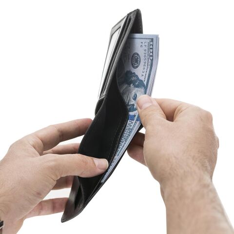 Pier El Yapımı Deri Erkek Cüzdanı Siyah -RST1