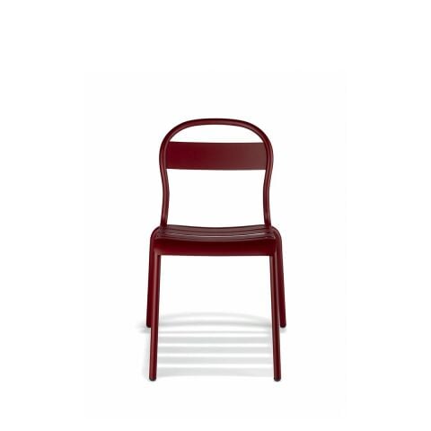Stecca 1 Kırmızı Kolçaksız Metal Sandalye